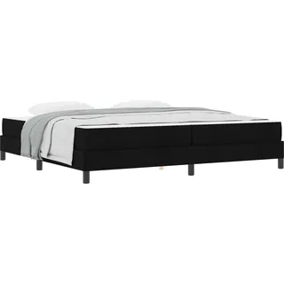 vidaXL Boxspringbett mit Matratze Schwarz 200 x 200 cm Stoff - Schwarz