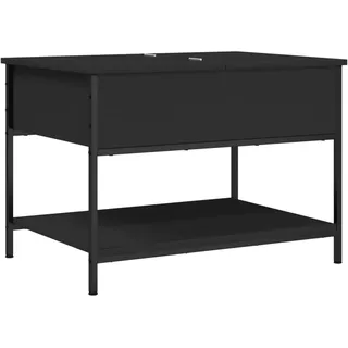 vidaXL Couchtisch Schwarz 70x50x50 cm Holzwerkstoff und Metall - Schwarz