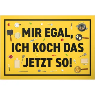 DankeDir! Ich koch das jetzt so - Schild 30 x 20 cm - Geschenk Deko Kollegen Freunde Geschenkidee Party - lustiger Spruch Türschild Geburtstagsgeschenk Spruchschild Küche Koch