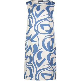 Betty Barclay Damen Leinenkleid ohne Arm 36, Nature/Blue