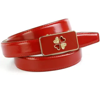 Ledergürtel ANTHONI CROWN, Damen, Gr. 90, rot, Leder, unifarben, Gürtel Ledergürtel, Damengürtel mit filigraner Glas-Schließe