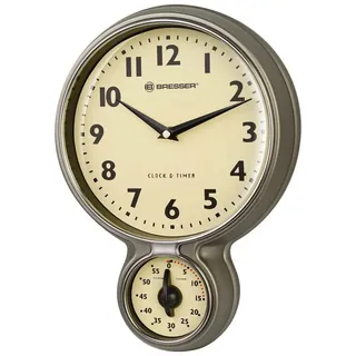 Bresser Mytime Retro Wanduhr - Silver - One Size