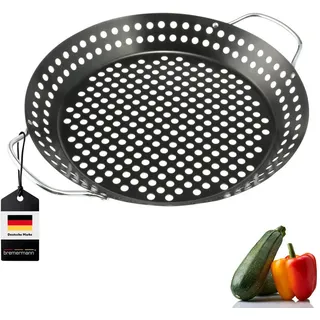 bremermann Grillpfanne 37 x 30,5 cm Edelstahl/Metall schwarz