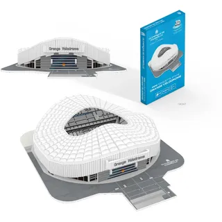 Megableu - 3D-Puzzle Olympique de Marseille – Stadion Orange Velodrome – 70 nummerierte Teile – integrierte LEDs – Modell ohne Klebstoff – ab 7 Jahren – Manuelle Fußball-Aktivität – Offizielle Version