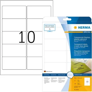 Herma 8018 transparent 96,0 x 50,8 mm