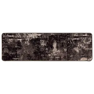 vidaXL Teppichläufer MARSA Schwarz 100 x 300 cm Polyester und PVC - Schwarz