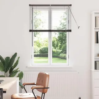 Eleganten-Stil Fensterjalousie mit Vorhängen Schwarz Aluminium - Rollos Hommie5632292 1parcel - Schwarz