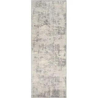 Livabliss Phuket Wohnzimmer Teppich modern – Abstrakt Design in Marmor Optik für Wohnzimmer 160x160 cm, Esszimmer, Schlafzimmer - Marmor Teppich groß, weicher Teppich Kurzflor Grau, Silber, Elfenbein