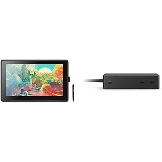 Wacom Cintiq 22 Kreativ-Stift-Display Tablet & Microsoft Surface Dock 2