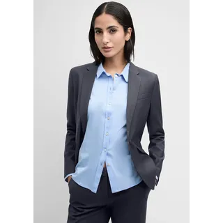 Blusenblazer CINQUE "CIBOOMI", Damen, Gr. 40, blau (dunkelblau), Web, Obermaterial: 53% Polyamid, 43% Schurwolle, 4% Elasthan, unifarben, schmal normal, V-Ausschnitt, eingesetzt,Ärmel mit Ärmelschlitz gerader Abschluss mit Knöpfen, Blazer Blusenblazer, Mit Markenlabelplättchen