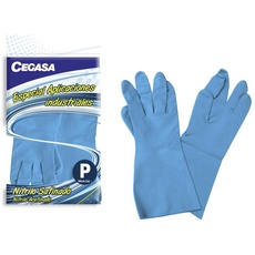 cegasa Nitril-Handschuhe, Blau, T.P./6, Schwarz, Standard