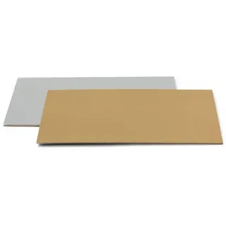 Decora 0932516 Tortenplatte Rechteckig Gold/Silber 35 x 45 x h 0.15 cm