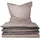 Doubleface Unifarben Taupe-Dunkelgrau 155 x 220 cm + 80 x 80 cm