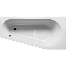 RIHO Delta Eck-Badewanne, Version links, Einbau, 1-Sitzer, weiß, B06, Ausführung: 190x80x53cm, Nutzinhalt: 235 Liter