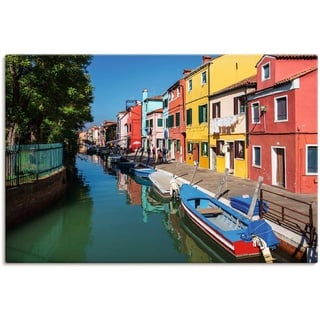 Artland Wandbild »Bunte Gebäude auf Insel Burano Venedig«, Bilder von Booten & Schiffen (1 Stück), in vielen Größen & Produktarten - Alubild/Outdoorbild, Leinwandbild, Poster, Wandaufkleber/Wandtattoo auch für Badezimmer geeignet, bunt