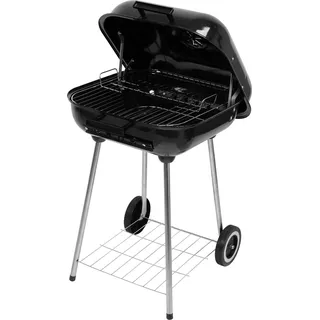 Lund Holzkohlegrill mit Deckel, Grillrost 45X40Cm - Schwarz