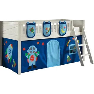 Vipack Hochbett Scott 90 x 200 cm Kiefer massiv weiß