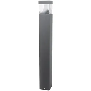Lucande LED Außenleuchte Egon (spritzwassergeschützt (Modern) in Schwarz aus Aluminium (1 flammig,) - Wegeleuchte Pollerleuchte Wegelampe Sockelleuchte