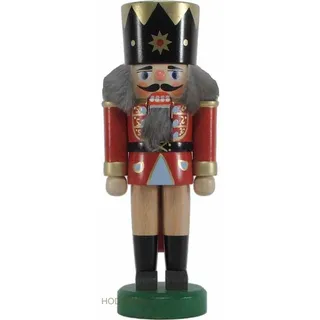 Nussknacker König dunkelrot 17,5cm NEU Nußknacker Holz Figur Erzgebirge