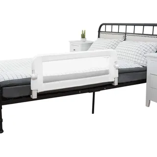 COSTWAY Bettgitter klappbar, Bettschutzgitter, Babybettgitter, Kinderbettgitter, Rausfallschutz fuer das Kinderbett, Zwillingsbett, Doppelbett, Queensize- und Kingsize-Bett 105 x 42 cm/wei?