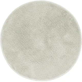 Andiamo Badematte rutschfest Florida - Badezimmerteppich weich und flauschig - Badteppich rutschfest waschbar Duschvorleger Badvorleger für Badezimmer 60 cm rund beige