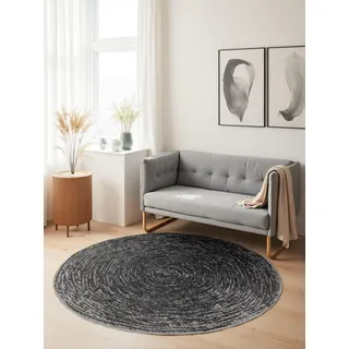 HANSE HOME Cavallo Rund – Moderner Wohnzimmerteppich, Weicher Kurzflor und Abstraktes Design für Wohnzimmer, Schlafzimmer, Flur, Kurzflor, meliert, Vintage, weich