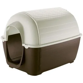 Ferplast Hundehütte 70 x 100,6 x 70,5 cm Kunststoff Braun/Beige