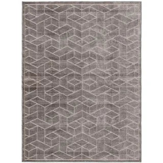 benuta Teppich Daisy Grau 100x150 cm - Moderner Kurzflor-Teppich für Wohnzimmer