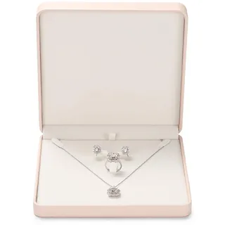 Oirlv Pu Leder Rosa Große Halskette Box,Schmuckkästen,Schmuckbox Für Geburtstag,Valentinstag,Jubiläum,Einkaufszentrum Zähler Schmuckdisplay