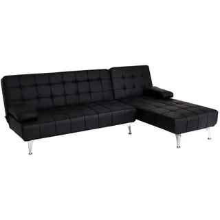 MCW Schlafsofa, K22 Kunstleder Schwarz,