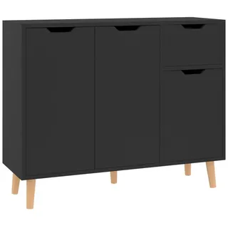 vidaXL Sideboard Hochglanz-Schwarz 90x30x72 cm Holzwerkstoff 326820