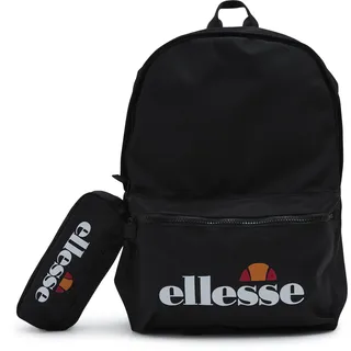 Freizeitrucksack ELLESSE "RALFA BACKPACK & PENCIL CASE", schwarz, Rucksäcke, Obermaterial: 100% Polyester, Freizeitrucksack, für Erwachsene, sportlicher Stil, aus Polyester, zweiteiliges Set