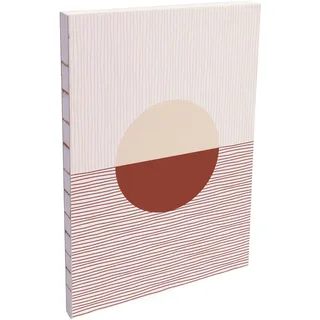 Clairefontaine 116067C - Notizbuch Terracotta, mit flexiblem Einband DIN A5 14,8x21 cm, 80 Blatt, liniert, mit offener Fadenbindung, sortiert, 1 Stück