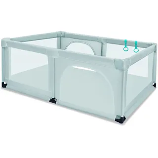 Costway Laufstall 69cm Blau , Kunststoff , 190x120 cm , Babymöbel & Kindermöbel, Babyzimmer, Laufgitter