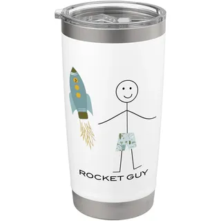 Lustiger Herren Rocket Guy Space Boys Rocket Doppelwandiger Edelstahl-Thermobecher