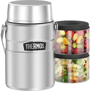 Thermos Thermobehälter für Essen silber 1,2 l