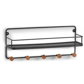 Zeller Wandregal 45 x 11,8 x 18 cm Schwarz