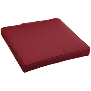 Hespéride - Stuhlkissen mit Klettverschluss Korai Bordeaux - 40 × 40 × 4 cm - Bordeaux
