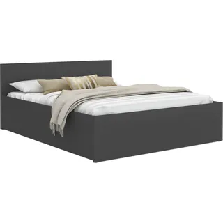 FEDVE Doppelbett SYDNEY LUX Bett mit Bettkästen Schlafzimmer 90/120/140/160/180x200 modern - Weiß, Grau