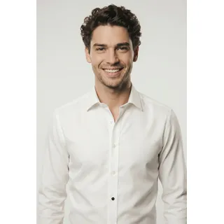 Businesshemd OLYMP "Level Five body fit", Herren, Gr. 39, N-Gr, beige (hellbeige), Web, Obermaterial: 97% Baumwolle, 3% Elastolefin, körpernah, Umschlagmanschette, Hemden Businesshemd