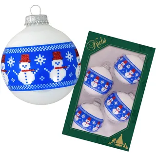 Krebs Glas Lauscha Weihnachtskugeln 4er-Set 7cm