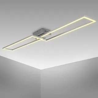 B.K.Licht LED Deckenlampe 40W schwenkbar 110x24,8 cm Chrom-Alu