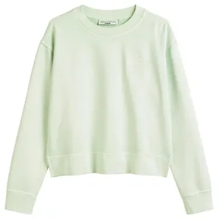 Marc O'Polo Denim Damen Sweatshirt aus Bio-Baumwolle mit Rundhalsausschnitt, Grün (Mint Mist), S