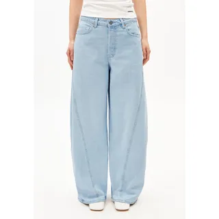 AALTHEA MID WAIST BARREL JEANS | 100% recycelte Baumwolle Non Stretch - blau (29-34)