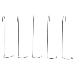 5 robuste Edelstahl Räucherhaken für Fisch, 18 cm Länge, 3 mm Durchmesser