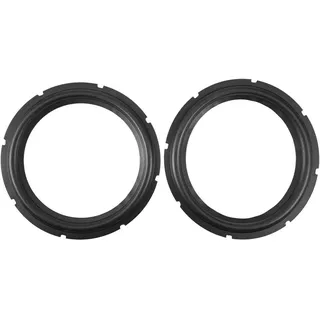 Zerone Ersatz-Gummiringe für Lautsprecher, 25,4 cm, perforiert, Schwarz, 2 Stück