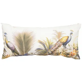 Outdoor-Kissen , Blau, Gelb, Weiß , Textil , Füllung: Schaumstoff , 28x60 cm , pflegeleicht, hochwertige Qualität, formstabil, langlebig , Gartenmöbel, Gartenpolster & Auflagen, Gartenkissen