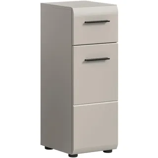 xonox.home – Badschrank halbhoch Ice 30x80x30 cm in Kaschmir Melamin und Kaschmir matt – Funktionales Design für Ihr Badezimmer – Stilvoll, geradlinig & bietet vielseitigen Stauraum für Utensilien