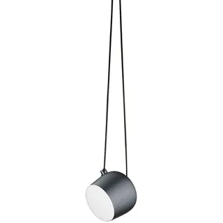 Flos Aim Small Sospensione Deckenleuchte LED aus Aluminium und Polycarbonat in der Farbe Blue Steel Anodized 12Watt, Maße: 17cm x 17cm x 14,9cm, F0095023