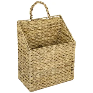 HMF Hängekorb Geflochten Wasserhyazinthe 30 x 17 x 38 cm beige/braun